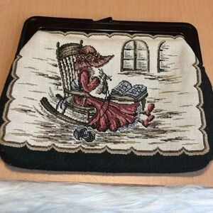 Woman’s Work Knitting Tapestry Kiss-lock Closure Clutch Wallet Faizah-10 Style